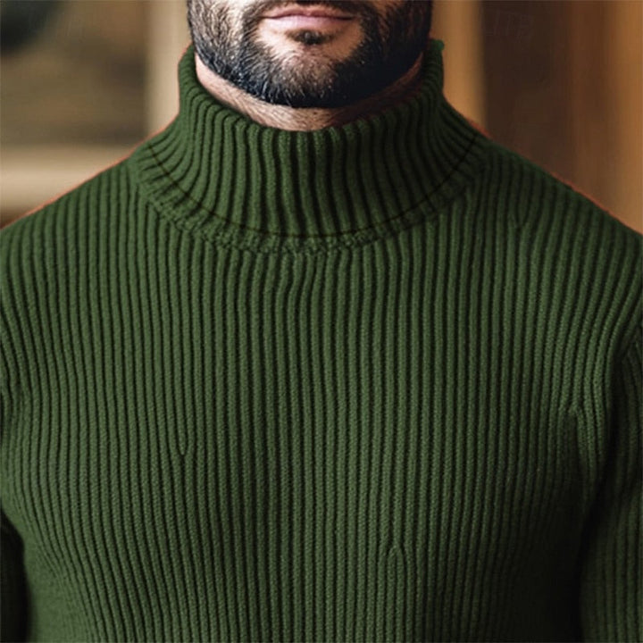 Ribbed Turtleneck Sweater