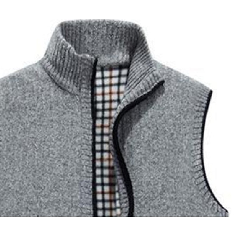 Cozy Stand-Collar Zip Vest