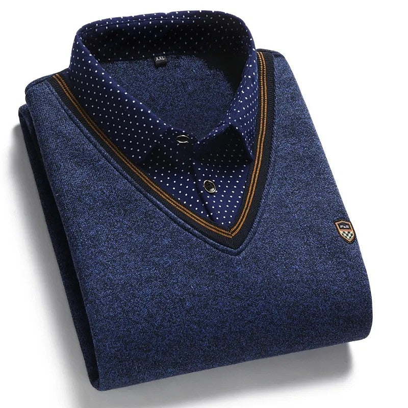 Refined Mock-Collar Sweater