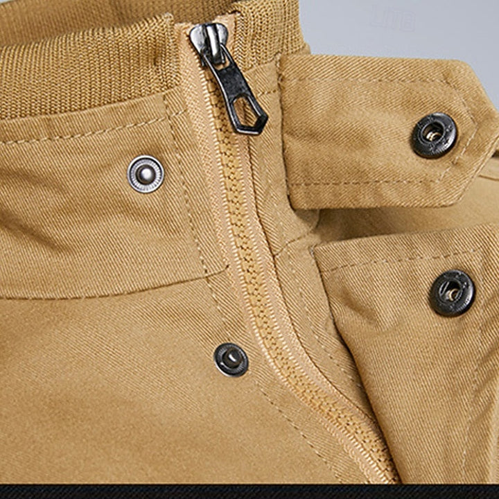 Rugged Stand-Collar Field Jacket