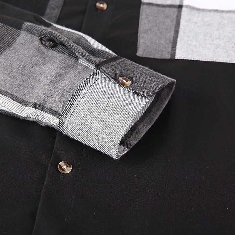 Modern Patchwork Shirt Jacket
