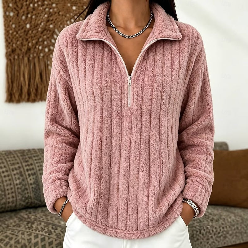 Cozy Textured Quarter-Zip Sweater
