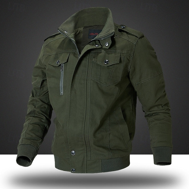Rugged Stand-Collar Field Jacket