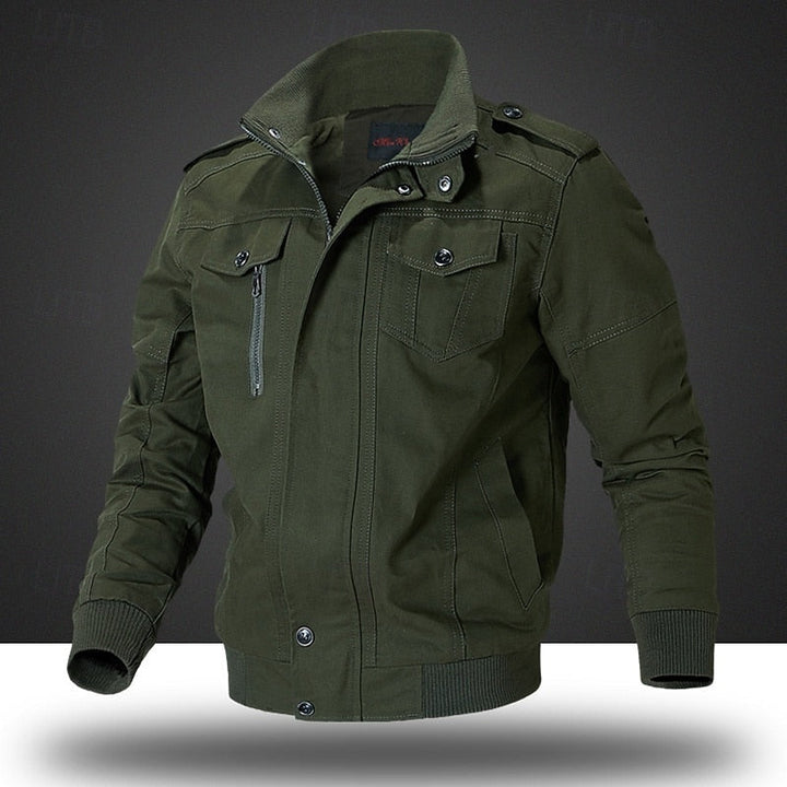 Rugged Stand-Collar Field Jacket
