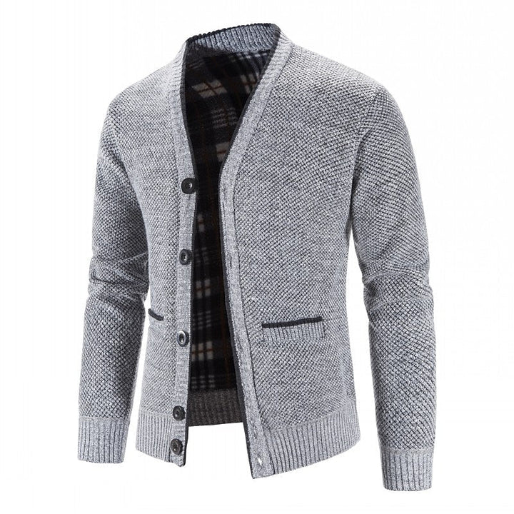 Button-Front V-Neck Cardigan
