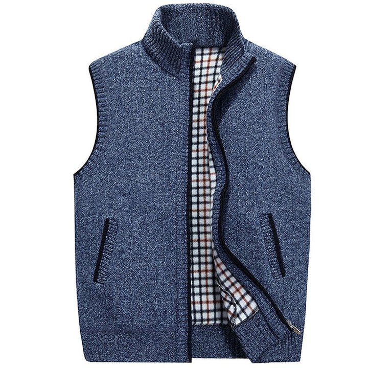 Cozy Stand-Collar Zip Vest