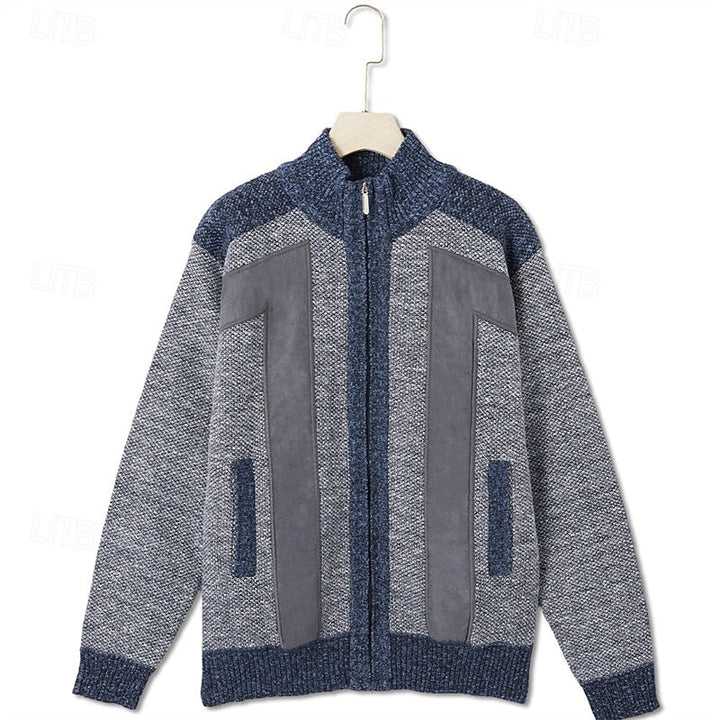 Textured Zip-Up Cardigan