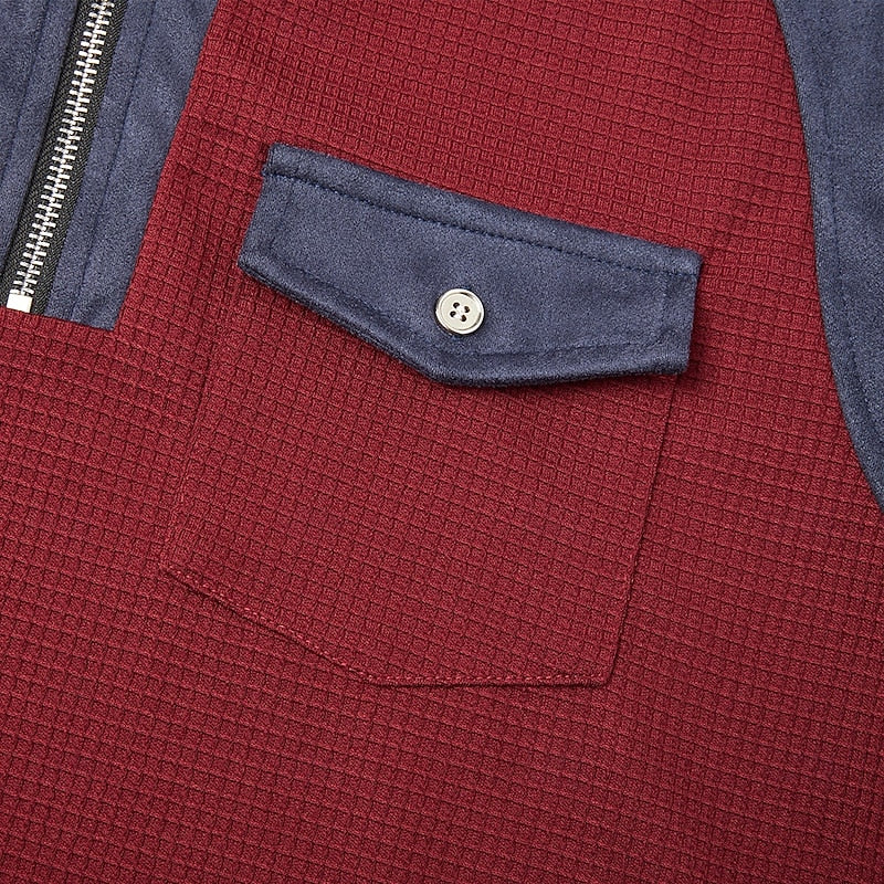 Quarter-Zip Textured Sweater
