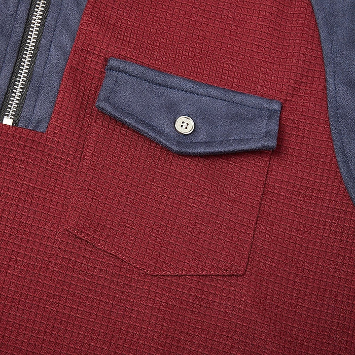 Quarter-Zip Textured Sweater