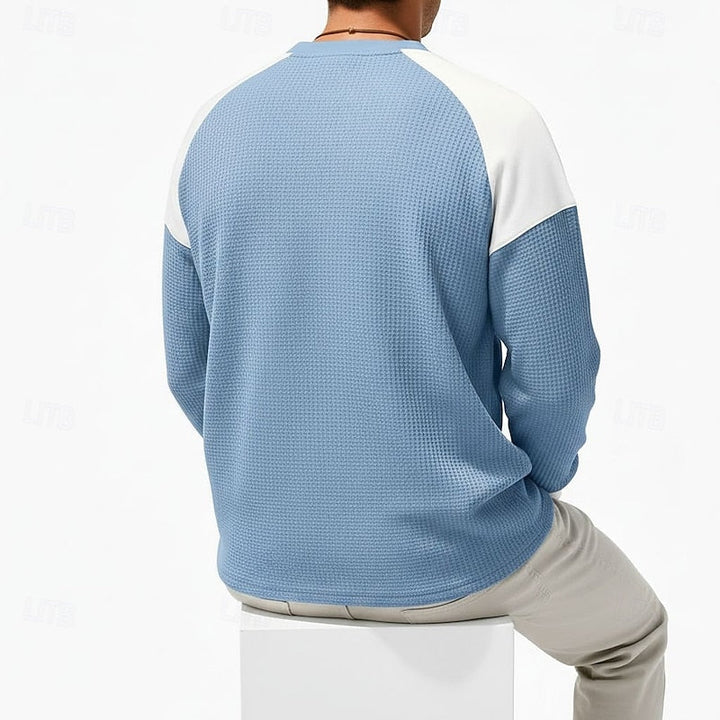 Colorblock Long-Sleeve Henley