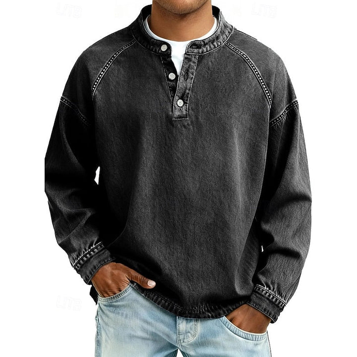 Vintage Washed Henley Shirt