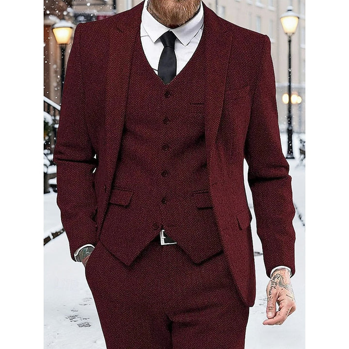 Refined Three-Piece Suit Set