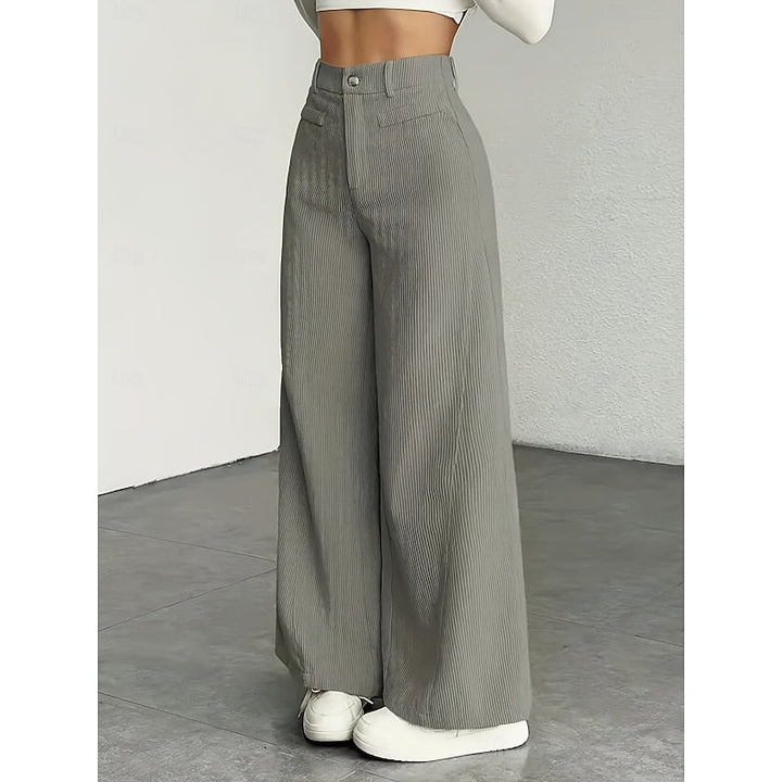 Wide-Leg Tailored Pants