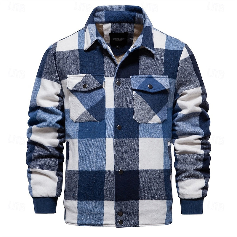 Rugged Plaid Shirt Jacket