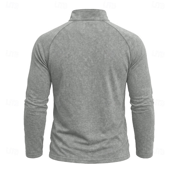 Relaxed Zip-Neck Top
