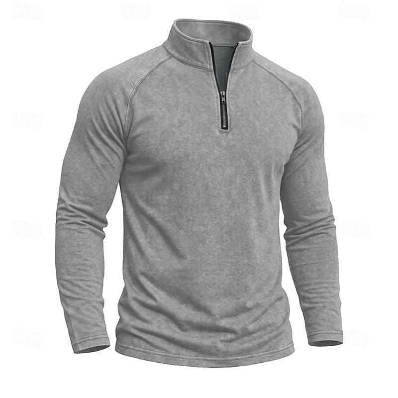 Relaxed Zip-Neck Top