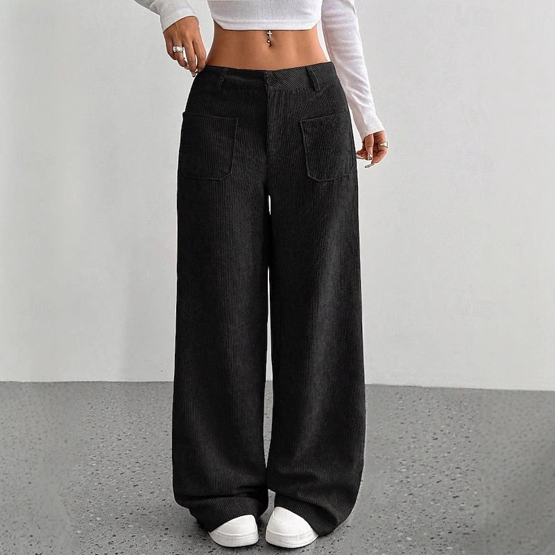 Wide-Leg High-Waist Pants