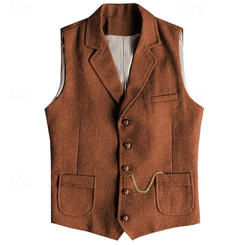 Herringbone Tailored Vest