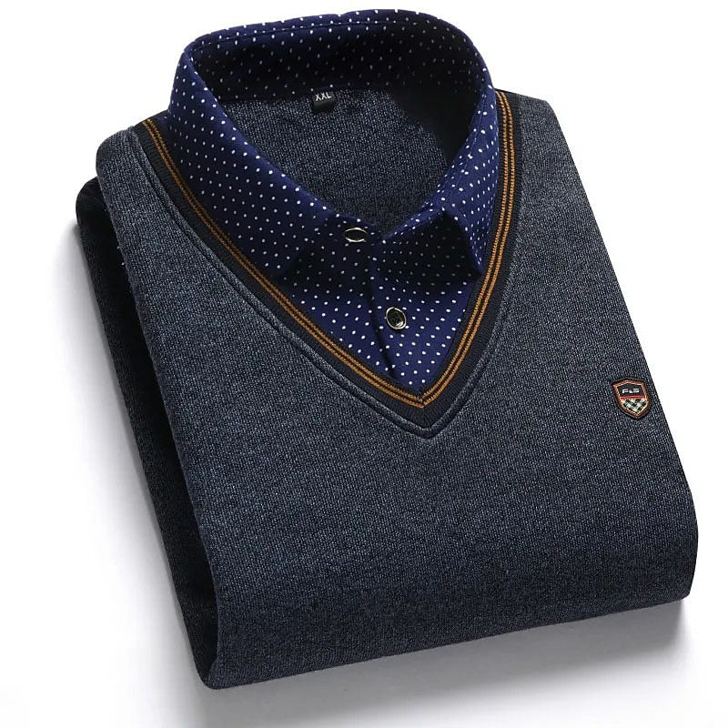 Refined Mock-Collar Sweater