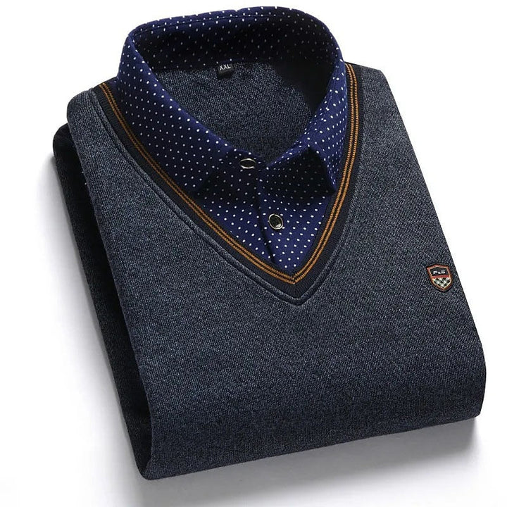 Refined Mock-Collar Sweater