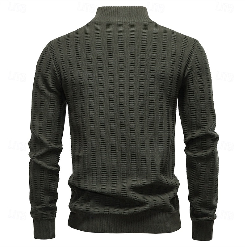 Textured Half-Zip Sweater