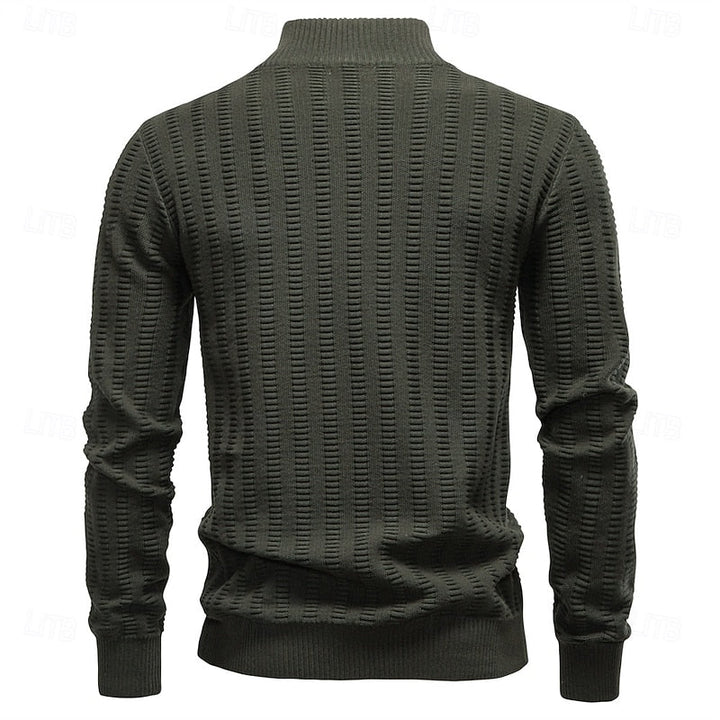 Textured Half-Zip Sweater