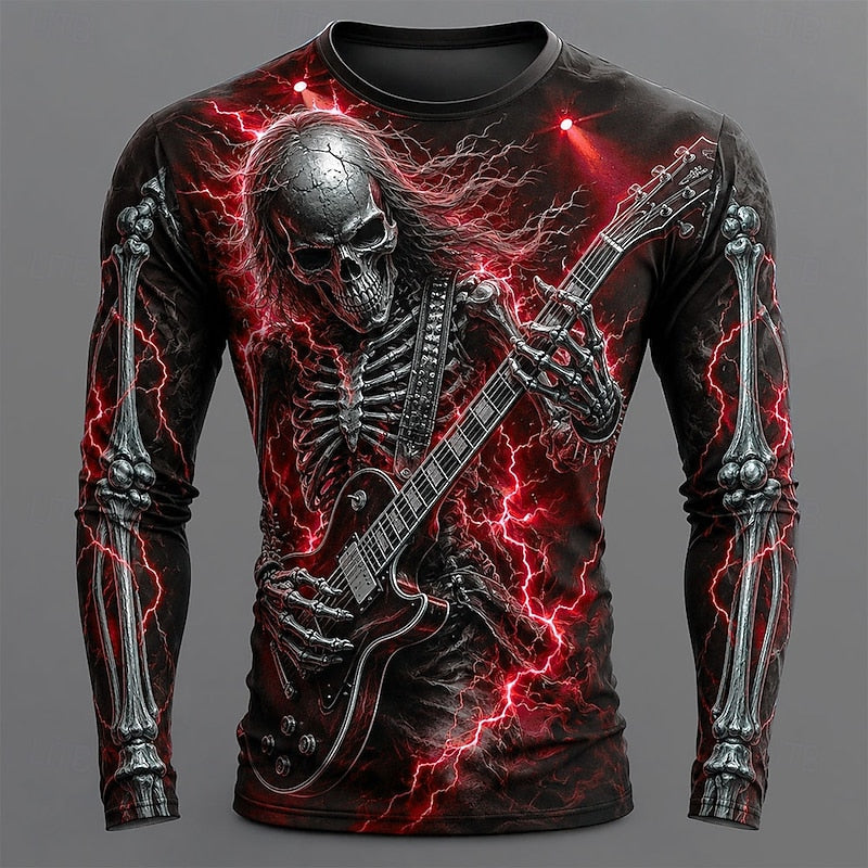 Skeleton Guitar Long Sleeve T-Shirt