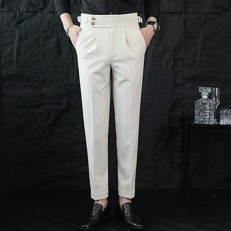 Tailored Straight-Leg Pants