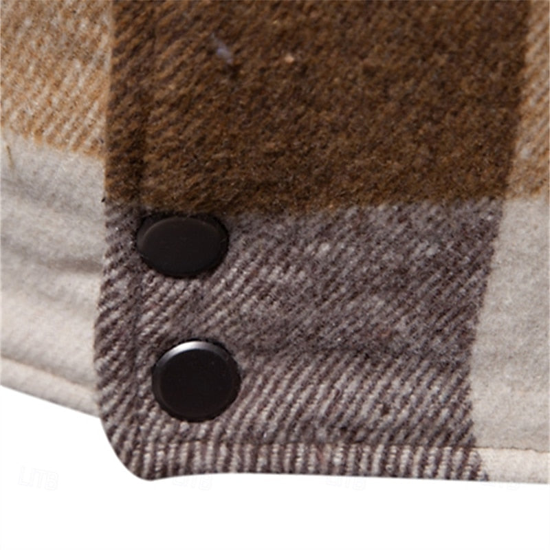 Rugged Plaid Shirt Jacket