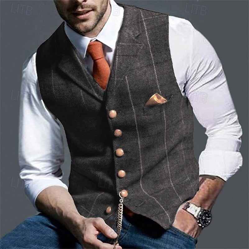 Herringbone Tailored Vest