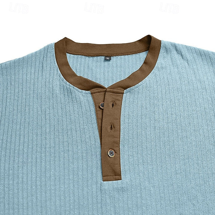 Ribbed Henley Shirt