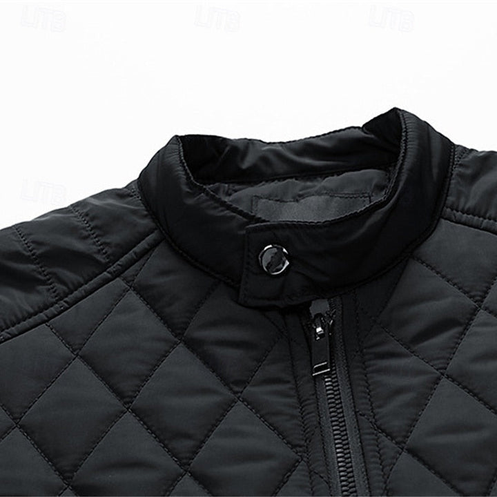 Quilted Stand-Collar Jacket