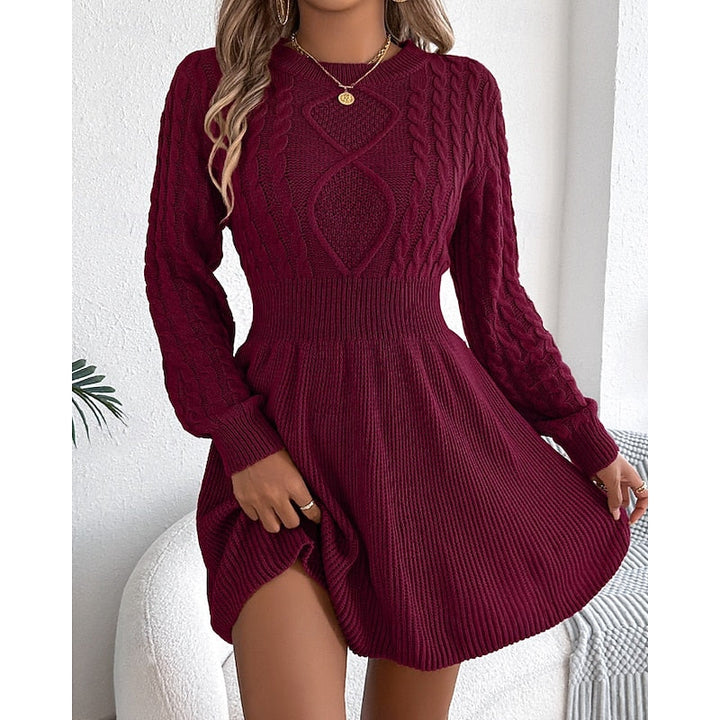 Cable-Knit Sweater Dress