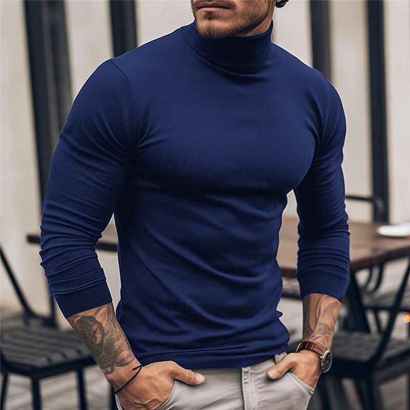 Refined Long-Sleeve Turtleneck