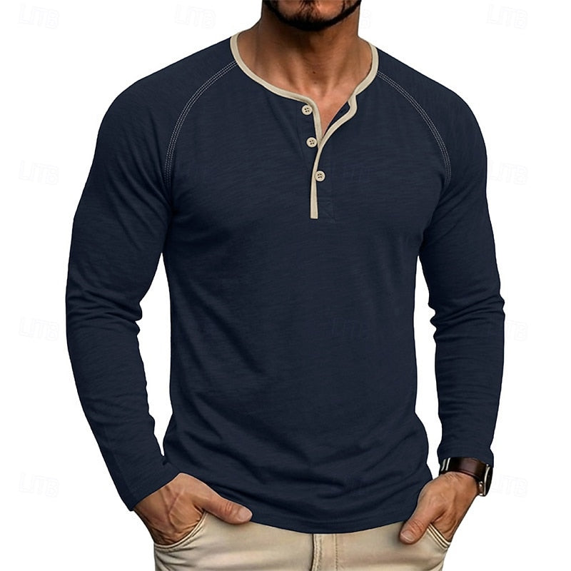 Classic Button Henley Shirt