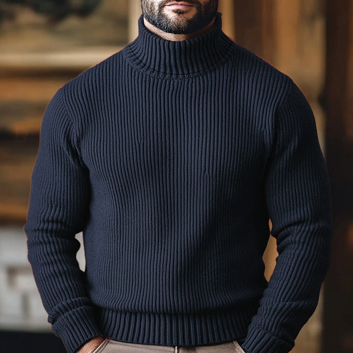 Ribbed Turtleneck Sweater