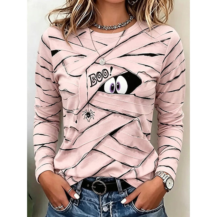 Playful Halloween Long-Sleeve Top