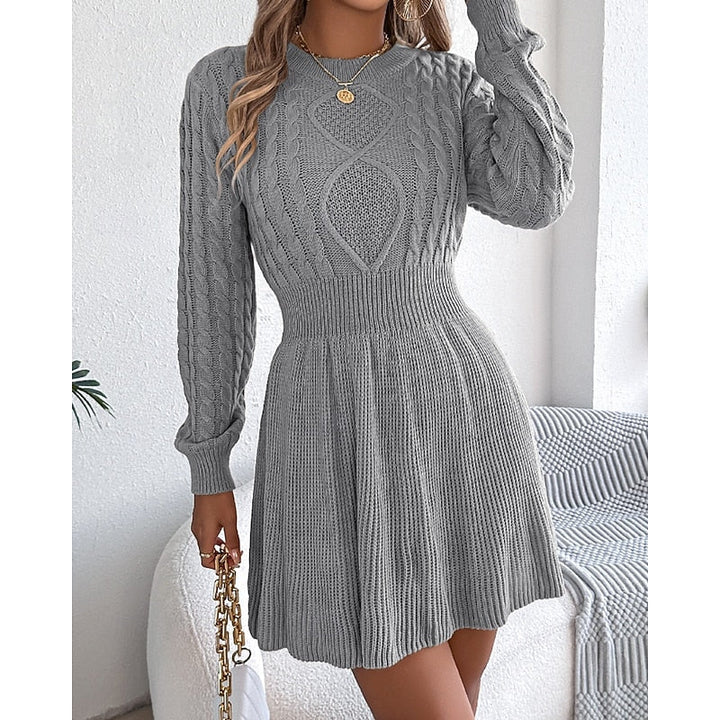 Cable-Knit Sweater Dress