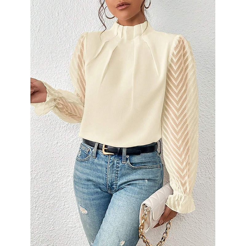 Elegant High-Neck Blouse