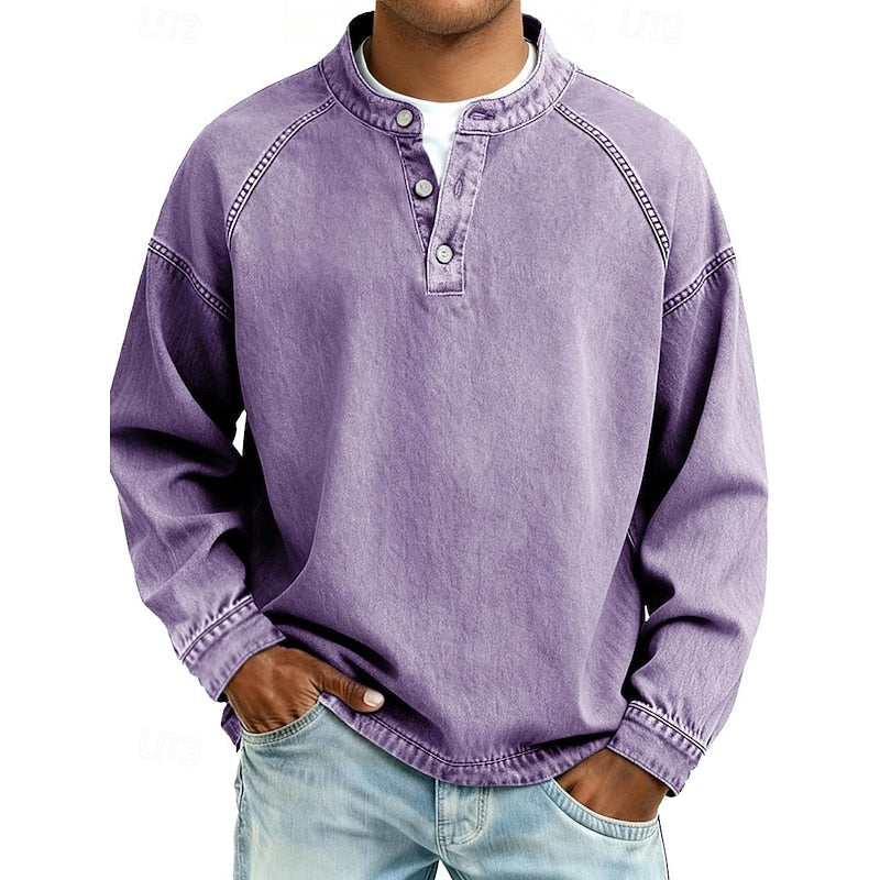 Vintage Washed Henley Shirt