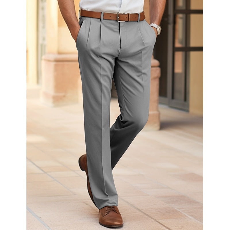 Tailored Straight-Leg Pants