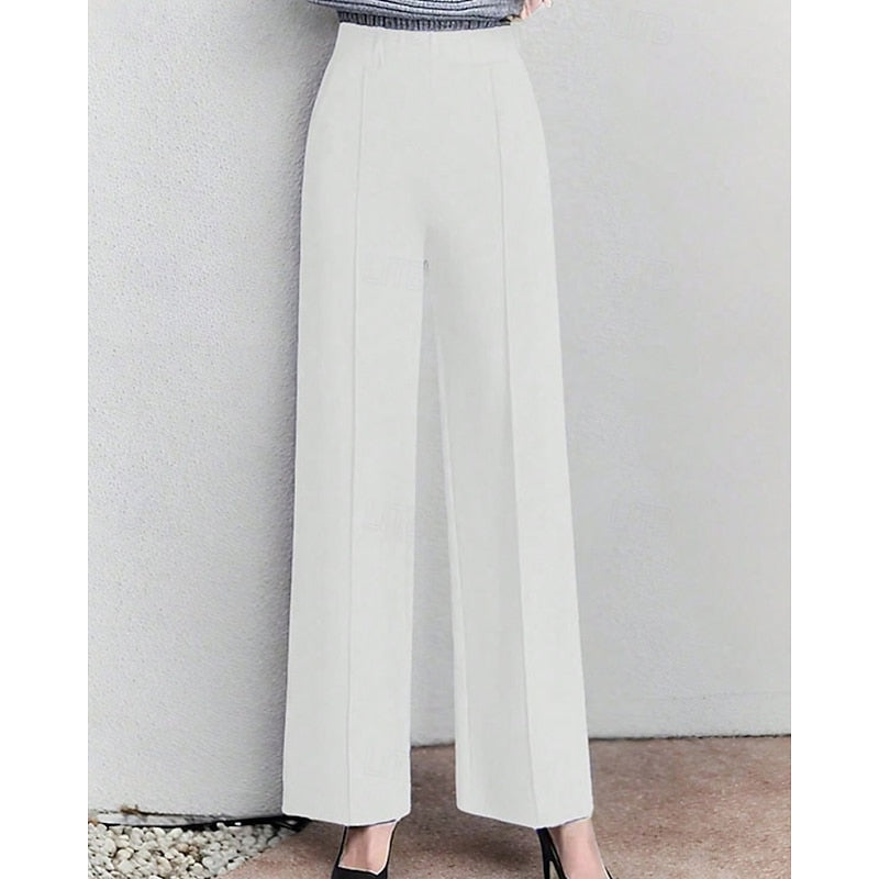 Wide-Leg Tailored Pants