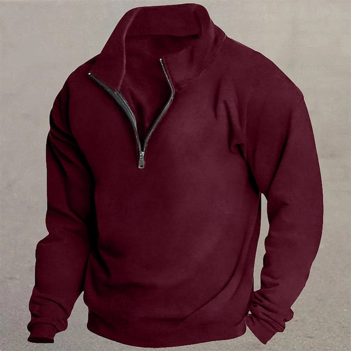 Quarter-Zip Standing Collar Pullover