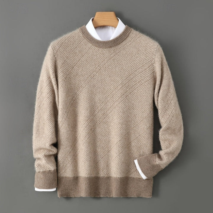 Textured Crew Neck Sweater