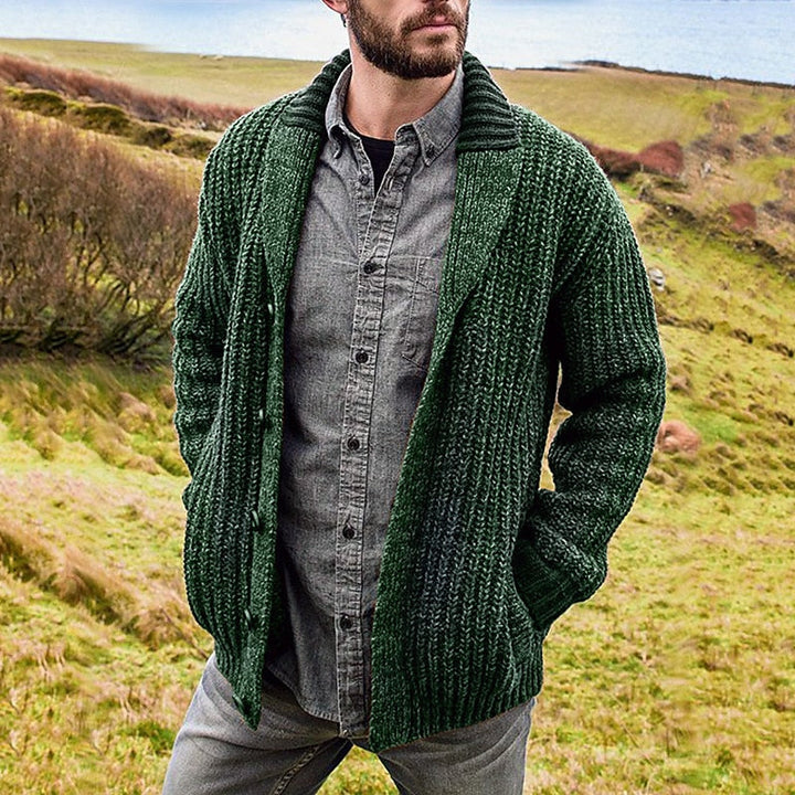Shawl Collar Knit Cardigan