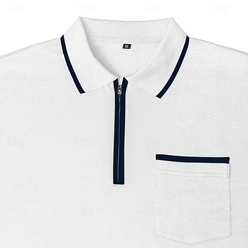 Refined Quarter-Zip Polo Shirt