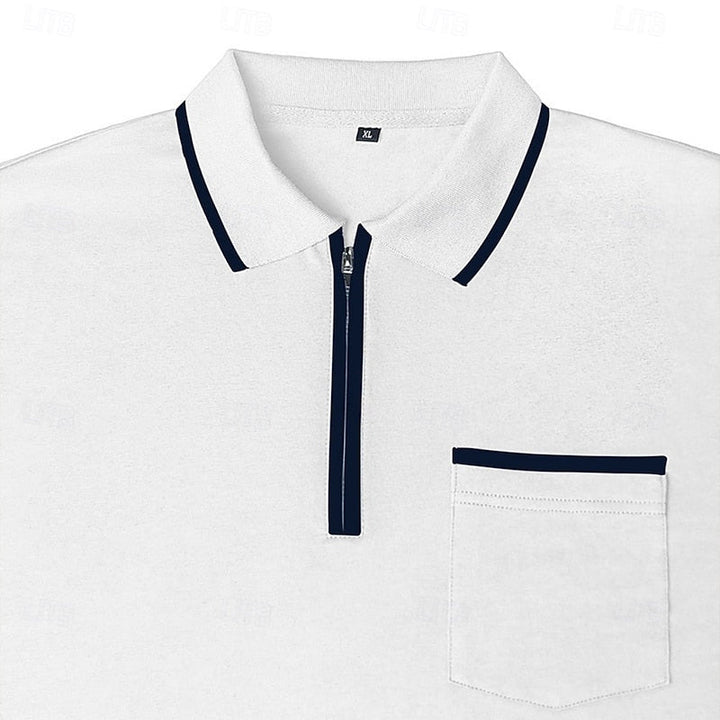 Refined Quarter-Zip Polo Shirt