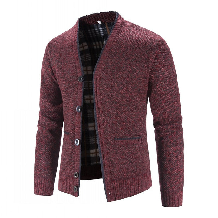 Button-Front V-Neck Cardigan