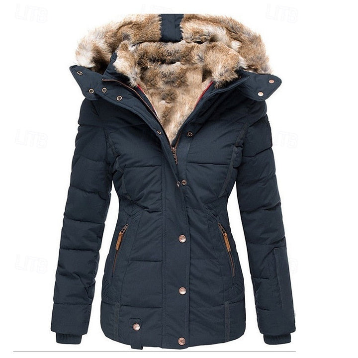 Fur-Trimmed Hooded Winter Jacket