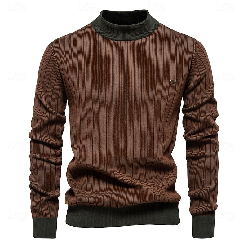 Ribbed Mock Neck Sweater
